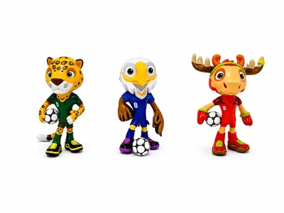 Breebe Set Of Three Fifa 2026 World Cup Collectible Mascot Ball Vinyl Figurines In Multi