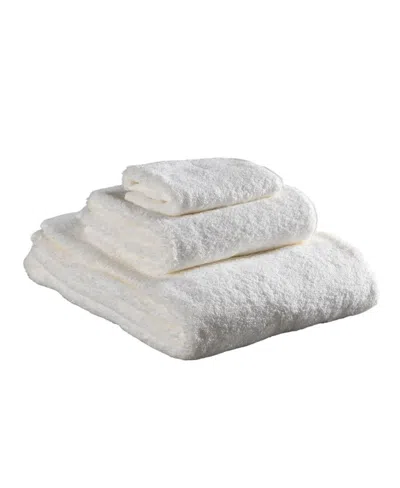 Breebe Set Of Three Ivory Cotton Quick Dry Terry Cloth Towels