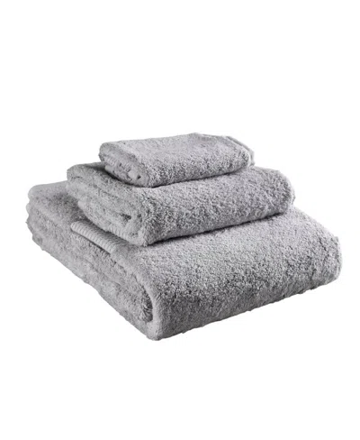 Breebe Set Of Three Light Grey Cotton Quick Dry Terry Cloth Towels