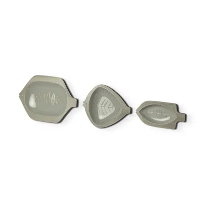 Breebe Set Of Three Samira Grey Fish Metal Hanging Dimensional Sculpture