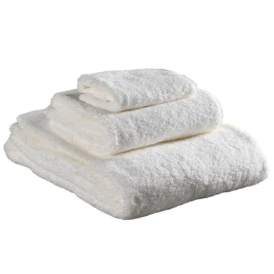 Breebe Set Of Three White Cotton Quick Dry Terry Cloth Towels
