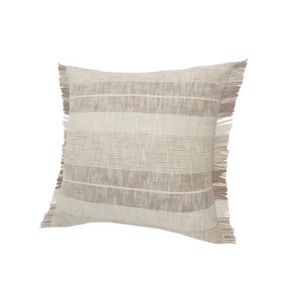Breebe Set Of Two 20" Cream Striped Throw Pillows