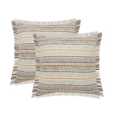 Breebe Set Of Two 20" Striped Throw Pillows