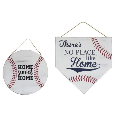 Breebe Set Of Two Brown And White Home Sweet Home Wood Wall Decor