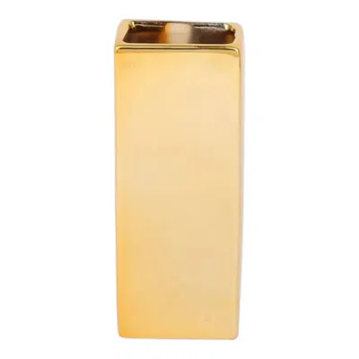 Breebe Shiny Ceramic Vase Letter "i" Gold Plated - Chic Bud Planter Pot For Events & Decor 6"