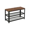 Breebe Shoe Bench Hazelnut Brown And Black