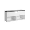 Breebe Shoe Bench White And Gray