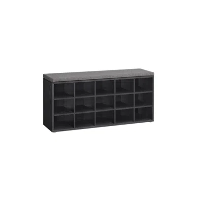Breebe Shoe Bench With Cushion, Storage Bench With Padded Seat