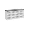 Breebe Shoe Bench With Cushion White And Gray