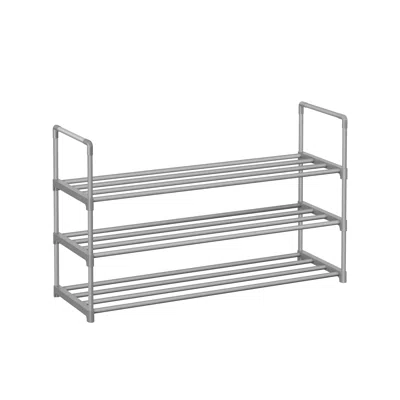 Breebe Shoe Rack, 3 Tier Shoe Organizer, Metal Shoe Storage Shelf For 15 Pairs Of Shoes