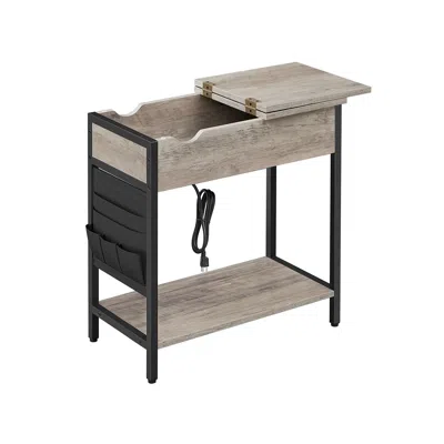 Breebe Side Table With Usb Ports And Outlets