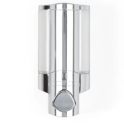 Breebe Silver Heavy Duty Plastic Wall Mount Soap Dispenser