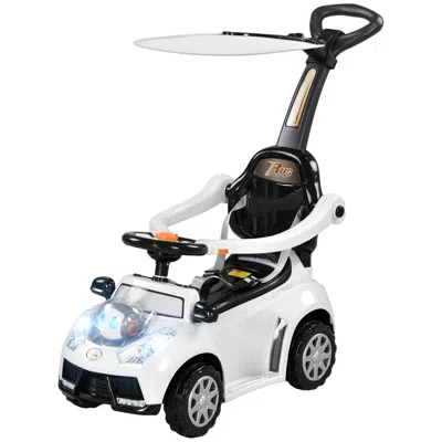Breebe Sliding And Push Ride-on Car With Safety Features In White