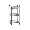 Breebe Small Bar Cart With 3-tier Mirrored Shelf