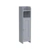Breebe Small Bathroom Storage Corner Floor Cabinet With Door And Shelves