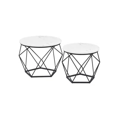 Breebe Small Coffee Table Set Of 2 In White