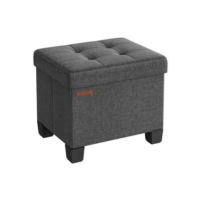 Breebe Small Ottoman Foot Rest With Legs In Blue