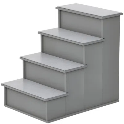 Breebe Small Pet Steps For Dogs And Cats Up To 22 Lbs With Soft Cushion In Gray