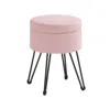 Breebe Small Vanity Stool Chair With Storage Jelly Pink