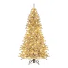 Breebe Snow-flocked Artificial Christmas Tree Pre-lit Hinged With 81 Sphere Lights And Remote
