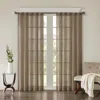 Breebe Solid Crushed Curtain Panel Pair(2 Pcs Window Panels) In Brown