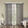 Breebe Solid Crushed Curtain Panel Pair(2 Pcs Window Panels) In Gray