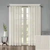 Breebe Solid Crushed Curtain Panel Pair(2 Pcs Window Panels) In White