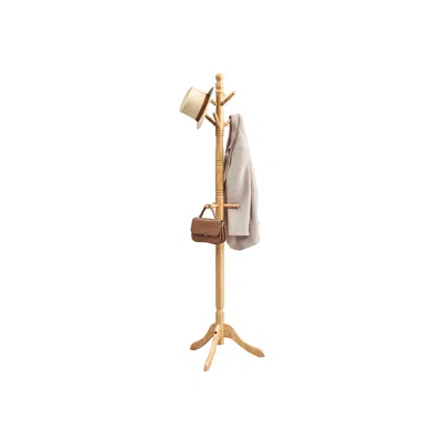 Breebe Solid Wood Coat Rack And Stand In Brown