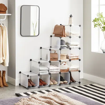 Breebe Space-saving 15-slot Plastic Shoe Storage Organizer Unit