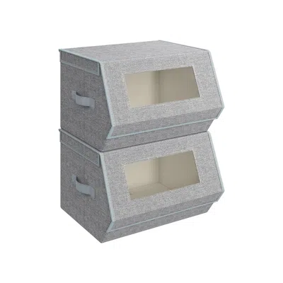 Breebe Stackable Storage Bins Set Of 2
