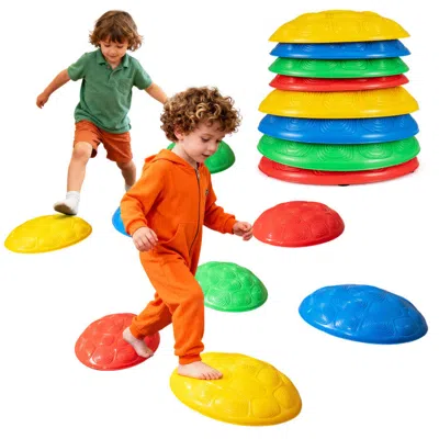 Breebe Stepping Stones For Kids 8 Pcs Non-slip Toddler Stepping Stones Balance Sensory Toys In Multi