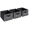 Breebe Storage Baskets, Set Of 3 Fabric Storage Bins, 11.8 X 7.9 X 5.9 Inches, Foldable Closet Organizer Fo