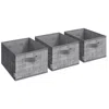 Breebe Storage Baskets, Set Of 3 Fabric Storage Bins, 11.8 X 7.9 X 5.9 Inches, Foldable Closet Organizer Fo