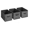 Breebe Storage Baskets, Set Of 3 Fabric Storage Bins, 19.7 X 11.8 X 11.8 Inches, Foldable Closet Organizer