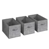 Breebe Storage Baskets, Set Of 3 Fabric Storage Bins, 19.7 X 11.8 X 11.8 Inches, Foldable Closet Organizer