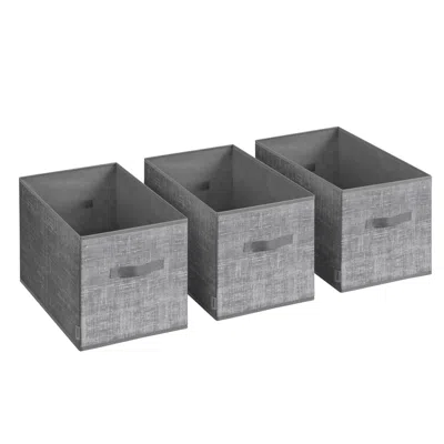 Breebe Storage Baskets, Set Of 3 Fabric Storage Bins, 19.7 X 11.8 X 11.8 Inches, Foldable Closet Organizer