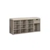 Breebe Storage Bench, Entryway Bench With Cushion, Drawer And Open Compartments