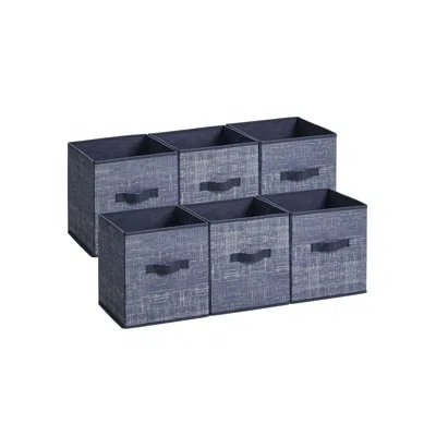 Breebe Storage Cubes, 11-inch Non-woven Fabric Bins With Double Handles, Set Of 6