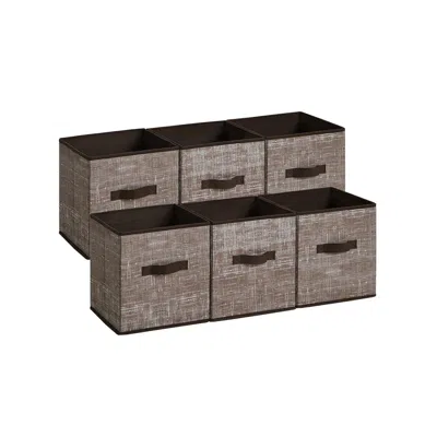 Breebe Storage Cubes, 11-inch Non-woven Fabric Bins With Double Handles, Set Of 6