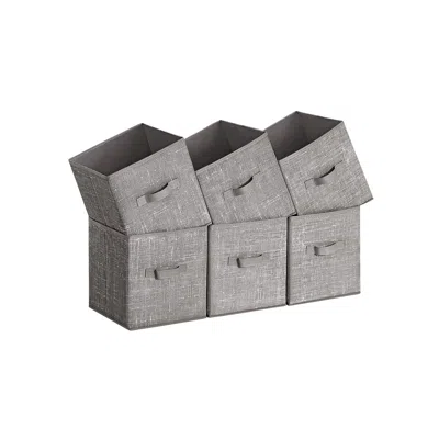 Breebe Storage Cubes, 11-inch Non-woven Fabric Bins With Double Handles, Set Of 6