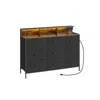 Breebe Storage Organizer With 9 Fabric Drawers And Led Lights In Black