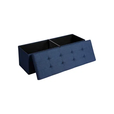 Breebe Storage Ottoman Bench In Blue