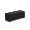 Breebe Storage Ottoman Bench Black