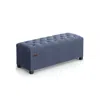 Breebe Storage Ottoman Bench Light Denim Blue