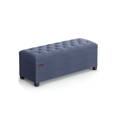 Breebe Storage Ottoman Bench Light Denim Blue