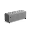 Breebe Storage Ottoman Bench Light Gray