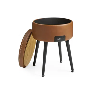 Breebe Storage Ottoman Vanity Stool In Green
