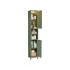 Breebe Tall Bathroom Cabinet With Lights In Green