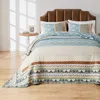 Breebe Thalia Blue Bedspread Set In Multi