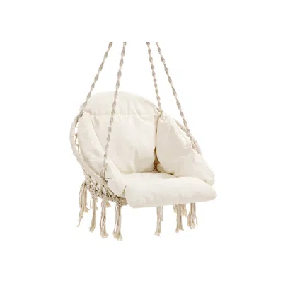 Breebe Thick Cushion Hanging Chair In Purple